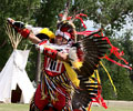 Wind River Indian dancer doing the warrior dance