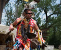 Wind River Indian dancer doing the warrior Dance