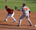 Fort Collins Foxes stealing a base