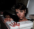 beautiful girl in dryer at Morbid Nights Haunted House