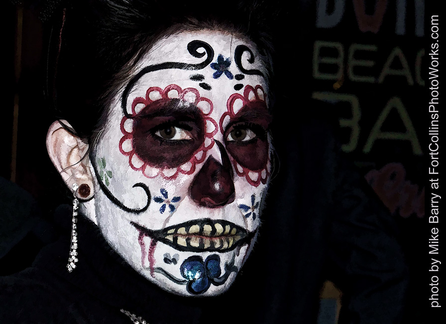 zombie with day of the dead makeup
