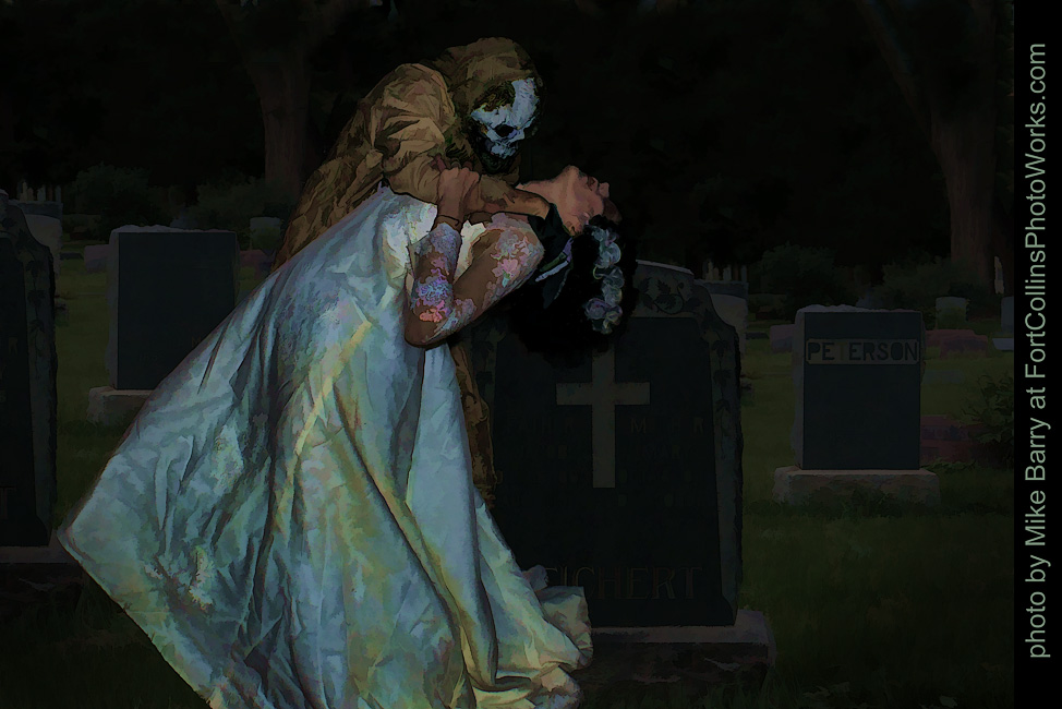 Active night in the cemetary