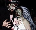Zombie bride and groom at the Fort Collins Zombie Crawl