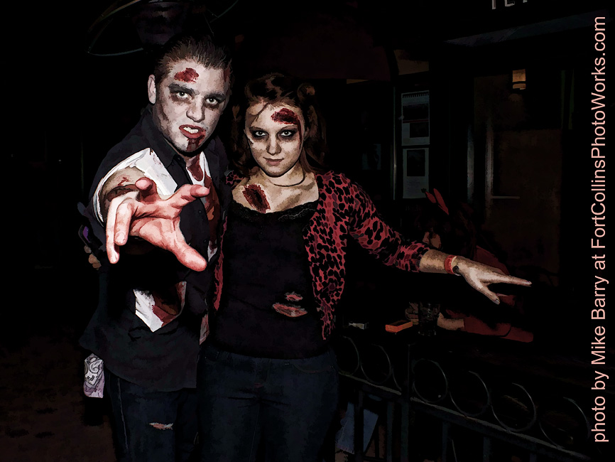 Cute zombie couple