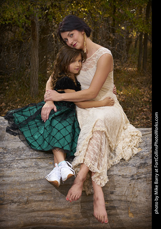 Rachel and Annabelle at the Forest Model Shoot