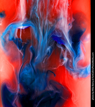 Submerged Flowers and Acrylic Paint