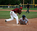 Cheyenne Grizzly safe on 1st base