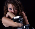 Brittany on a Harley