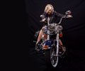 Amanda on a Harley