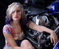 Amanda on a Harley