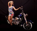 Amanda on a Harley