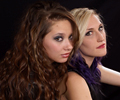 Amanda and Brittany on a Harley