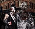 Zombie couple at the Fort Collins Zombie Crawl