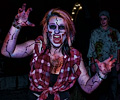 Zombie greeting at the Fort Collins Zombie Crawl