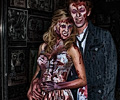 Zombie couple at the Fort Collins Zombie Crawl