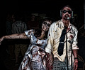 Zombie couple at the Fort Collins Zombie Crawl