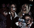 Zombies having fun at the Fort Collins Zombie Crawl