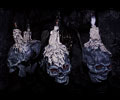 Scream Theme Haunted House skull candle holders