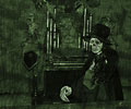 organ and skeleton at Scream Theme Haunted House