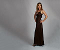 model Tanya Clathis posing in evening wear