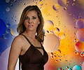 model Tanya Clathis posing in evening wear