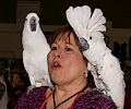 Kim and her Umbrella Cockatoo