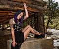 Erin Mcgrath modeling at the Mish