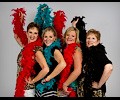 Linda Pereira, Jan Lelaya, Rita Hill Burke, Paula Almasy model shoot