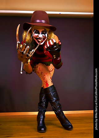 Freddy Krueger/Harley Quinn model shoot - Mandy