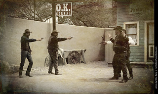 Gunfight at the OK Corral in Tombstone, AZ