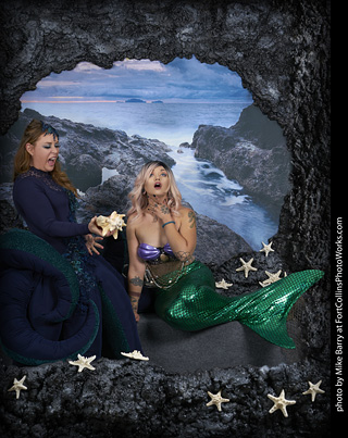 Gemini and Mirelle mermaid shoot