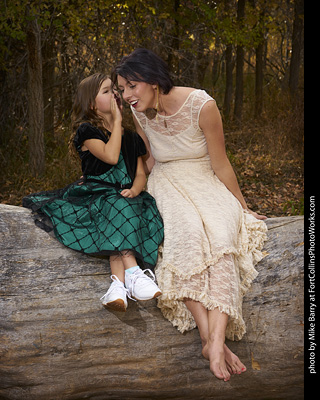 Rachel and Annabelle at the Forest Model Shoot