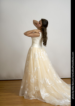 Wedding dress model shoot