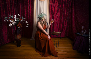 Shelly Mardi Gras model shoot