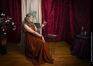 Shelly Mardi Gras model shoot