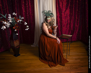 Shelly Mardi Gras model shoot