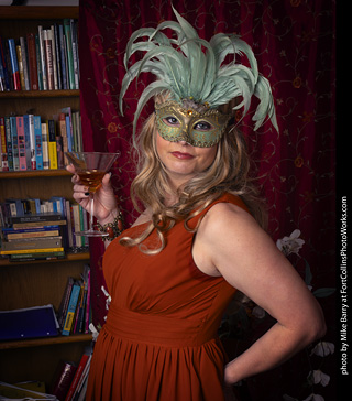 Shelly Mardi Gras model shoot