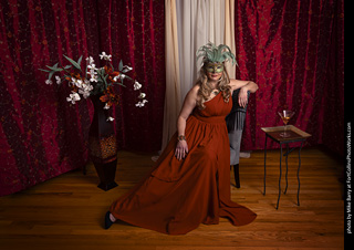 Shelly Mardi Gras model shoot