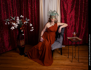 Shelly Mardi Gras model shoot