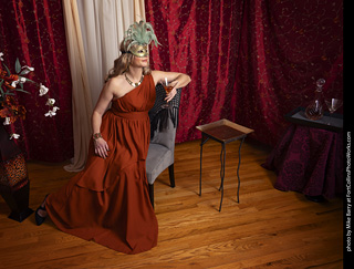 Shelly Mardi Gras model shoot