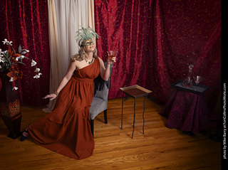 Shelly Mardi Gras model shoot