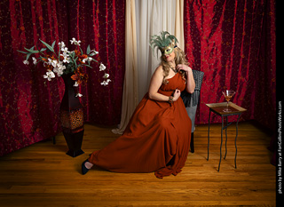 Shelly Mardi Gras model shoot