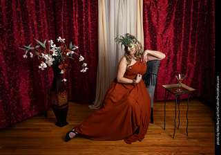 Shelly Mardi Gras model shoot