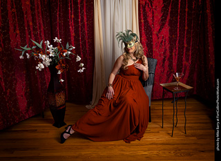 Shelly Mardi Gras model shoot