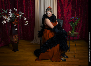 Shelly Mardi Gras model shoot