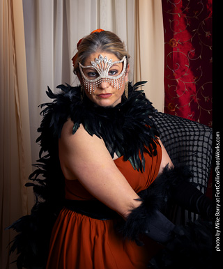 Shelly Mardi Gras model shoot