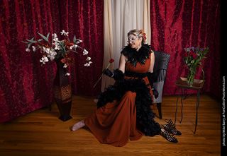 Shelly Mardi Gras model shoot