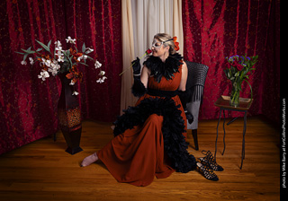 Shelly Mardi Gras model shoot