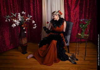 Shelly Mardi Gras model shoot