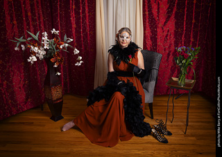 Shelly Mardi Gras model shoot